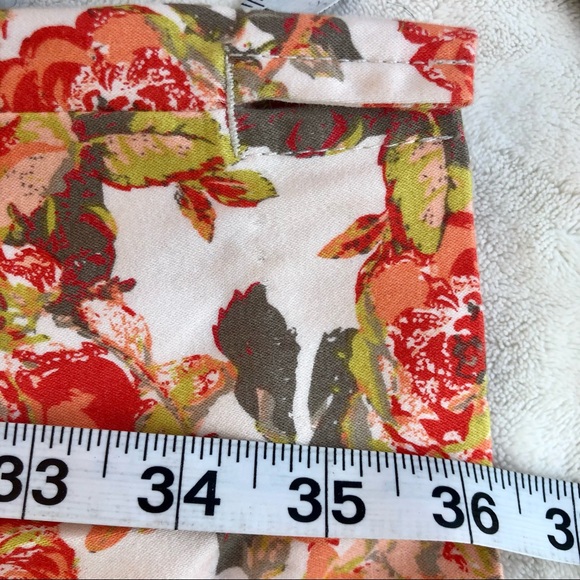 Madison Floral Pants Orange Fall Sz. 6 - Picture 11 of 11